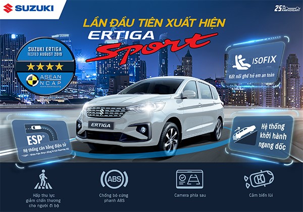 Suzuki Việt Nam âm thầm tung Ertiga Sport, giá cao hơn 4 triệu đồng